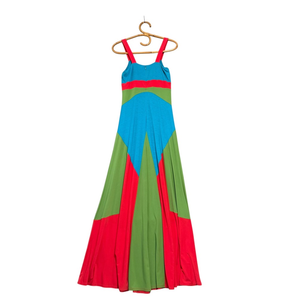 Joseph Ribkoff | Maxi Dress Multicolour Colourblock Geometric Size 2 - Picture 4 of 13